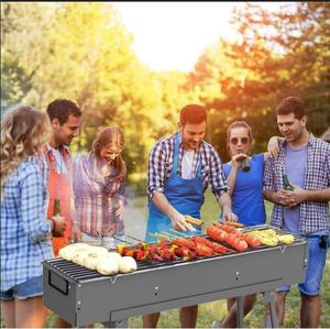 Premium Durable Multifunctional Portable Stainless Steel Single Burner Charcoal <b>BBQ</b> Grill Flame Safety Device Light Luxury <b>BBQ</b> - Product Image 4