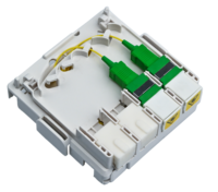 Boîtier de protection pour raccordement de fibres optiques en intérieur, plaque frontale pour boîte de dérivation de réseau de télécommunications de bureau