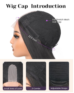 วิกผมแบบปิดหน้าผาก 5x5 hd ลูกไม้แบบหลวมๆ ยืดหยุ่นได้ ทำจากผมแท้ 100% ขนาด 12 นิ้ว สำหรับผู้หญิงผิวสี - Product Image 4