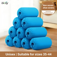 Disposable Non Woven Buckles Closure Customizable Antislip Dustproof Waterproof Shoe Cover