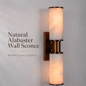 Lámpara de Pared LED Minimalista de Alabastro Natural, Regulable y Personalizable para Dormitorio, Sala de Estar y Pasillo, OEM/ODM Disponible - Product Image 2