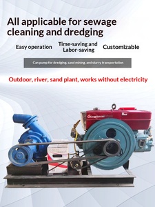 Bomba de Arena de Una Etapa de Baja Presión con Motor Diésel Horizontal, Precio de Fábrica, para Dragado de Fondo de Río, Alto Contenido de Cromo - Product Image 4
