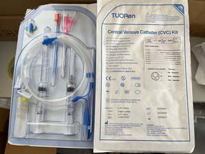 Kit Kateter Vena Sentral Steril Berkualitas Premium dengan Kateter/Guidewire TPU untuk Bedah Darurat ICU - Set Kateter <span class=keywords><strong>CVC</strong></span> - Product Image 1