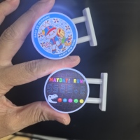 Nuevo Imán de Nevera con Luz LED Luminosa en Forma de Cabeza de Gato, Mini Placa Magnética Creativa y Cultural, Luz Nocturna Pequeña