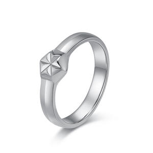 Unisex Titanium Steel <b>Ring</b> Geometric Design For Men Women Gift Jewelry - Product Image 1