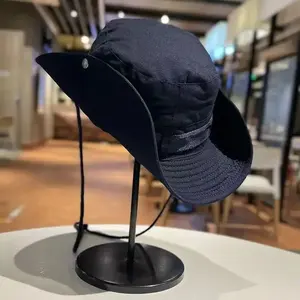 男性用 & 女性用屋外フィッシャーマンサンシェード帽子ラウンドブリムプレリス帽子夏の登山用大きなつば付き - Product Image 4