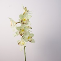 H-1009 Anggrek Cymbidium Lateks Putih Pink Besar Berkualitas Tinggi 84cm, Bunga Artificial Real Touch untuk Hadiah Pernikahan, Pesta, Dekorasi