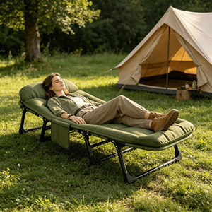 Lit pliant en tissu Oxford respirant de qualité supérieure avec poche latérale pour les aventures en plein air, la <span class=keywords><strong>randonnée</strong></span>, le camping, les couchettes pour dormir - Product Image 6