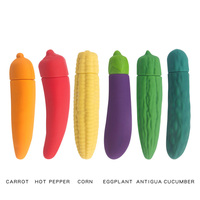 Vibrateur Masseur à Piles Mini Baguette Vibrante AV, Godemiché Vibrant en Forme d'Aubergine, Jouet Sexuel Fruits et Légumes, Vibrateur pour Masturbation Féminine