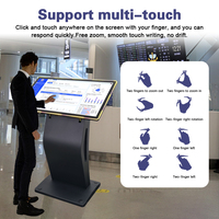 Kiosco Interactivo con Pantalla Táctil de 32 Pulgadas y LED de Colores, Kiosco Todo en Uno, Kiosco Táctil Interactivo, Señalización Digital de Autoservicio