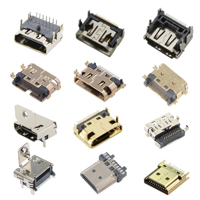 19 Pin High Definition Audio Video PCB Socket Assortment Multiple SMT & DIP Female Connector for HD Signal Transmission
