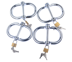 Esposas de cadena de acero inoxidable, equipo sexual al por mayor con doble bloqueo, esposas de mano de metal para sexo - Product Image 6