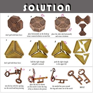 Rompecabezas Metálicos para Niños y <span class=keywords><strong>Adultos</strong></span>, 3 Piezas, Rompecabezas <span class=keywords><strong>de</strong></span> Encaje, Prueba <span class=keywords><strong>de</strong></span> Lógica e Inteligencia, Juguete Educativo <span class=keywords><strong>de</strong></span> Desenredado - Product Image 5