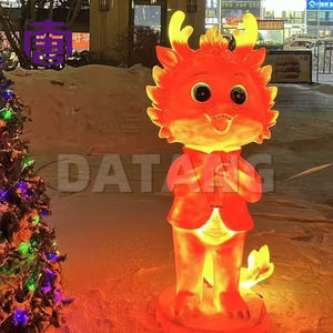 Lámpara LED de Dragón del Zodiaco 3D de Resina y Fibra de Vidrio, Impermeable IP65, Personalizada, para Decoración de Exteriores, Halloween, Año Nuevo y Navidad - Product Image 3