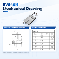 Transistor MOSFET Trench N-Channel EvolE 100V 33A SMD-1/2 (TO-257) Level Standar untuk Rektifikasi Sinkron, Setara IRF540N