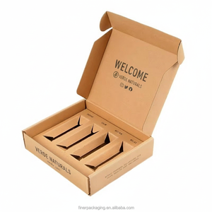 Boîte d'expédition cosmétique de luxe personnalisée avec logo imprimé, boîte en carton ondulé type avion avec insert en papier sur mesure - Product Image 6