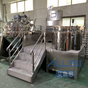 เครื่องผสมสูญญากาศแบบฝาพลิก 500 ลิตร พร้อมฝาเอียงสำหรับผสมแบบโฮโมจีไนเซอร์ สำหรับเครื่องผสมสูญญากาศอุตสาหกรรม สำหรับเครื่องสำอาง ยา และอาหาร - Product Image 2