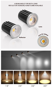 โมดูล LED MR16 แบบเปลี่ยนสีได้ 3CCT 3000K/4000K/5000K 9W ปรับความสว่างได้ พร้อมเลนส์ ใช้ได้กับกรอบหลายแบบ - Product Image 4