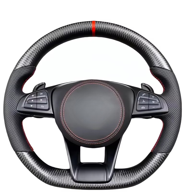 Rayures rouges + touches multifonctions noires