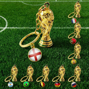 Llavero de Fútbol con Bandera de Países Participantes Personalizada, Trofeo Pequeño de la Copa Mundial de Fútbol 2026, Aleación de Zinc, Cierre de Mosquetón, para Fanáticos - Product Image 6