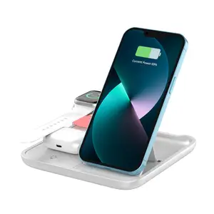 2022 New 3 In 1 Qi Wireless Charging Induction Charger Stand For iPhone 13 12 11 For Airpods Watch Docking Dock Station 4in1