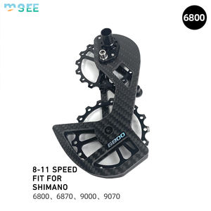 SeeMore Juego de Ruedas de Polea de Fibra de Carbono para Bicicleta, Rodillo de Guía de <span class=keywords><strong>Desviador</strong></span> <span class=keywords><strong>Trasero</strong></span> Grande, Pieza de Rueda Jockey - Product Image 1