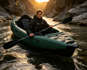 Kayak Inflable Estable con Tecnología Drop Stitch, Tipo Sit-on-Top, para Pesca, 2 Personas, Canoa para Río, en Venta - Product Image 1