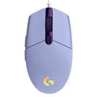 Souris de jeu Logitech G102 d'origine à six boutons, filaire, ergonomique, 8000 DPI, optique, fabriquée pour l'e-sport