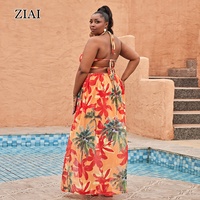 Robe pour femmes sangle dos nu imprimé manches robe d'été mode nouveau produit robe Sexy