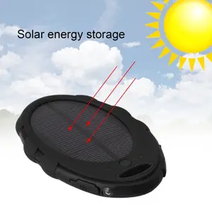 5000 MAh Solar Charger untuk Ponsel Outdoor Panel Tenaga Surya/Solar Panel Power Bank Solar Battery Charger Dual Port USB dengan LED cahaya