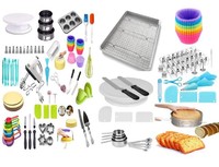 Ensemble de fournitures de cuisson de gâteaux Fournitures de pâtisserie Outils de décoration 71 pièces Kit de fournitures de décoration de gâteaux avec plateau tournant