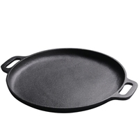 Wajan Besi Cor Tebal untuk Memasak Steak Tiram Mentah, Daging Babi, Ayam, Sayuran, Panci Masak, Dapur, BBQ Luar Ruangan, Wajan Panggang, Wajan Pancake