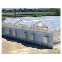 Film UV 200mic pour serre multi-travée Ventilation du toit de serre avec dent de scie en plastique renforcé pour la culture de légumes