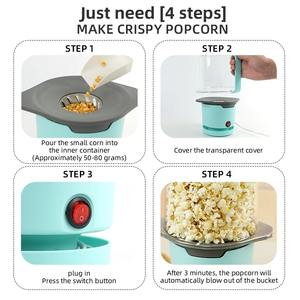 Máquina de Palomitas de Maíz Eléctrica Portátil, Refrigerio para Películas, Palomitas de Maíz Saludables <span class=keywords><strong>sin</strong></span> <span class=keywords><strong>Aceite</strong></span> para el Hogar, Niños y Cocina - Product Image 3