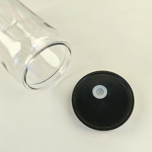 Bouteilles d'eau en <span class=keywords><strong>verre</strong></span> uniques de 16 onces, best-seller, avec design en plastique coloré <span class=keywords><strong>progressif</strong></span>, réutilisables, portables, avec bouchon à paille intégré - Product Image 4