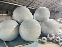 Boules gonflables réfléchissantes blanches nacrées et argentées, boules miroir gonflables pour fête d'anniversaire, mariage, sphères géantes pour décoration
