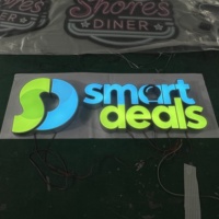 Fabricante personalizado impermeable Led iluminado al aire libre luz 3D letras de canal Sings Store Front Signs para Smoke shop sign