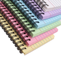 Bloc-notes spirale A6 bon marché en gros avec couverture PP couleur, 50 feuilles lignées, format universitaire, pour étudiants, papeterie promotionnelle
