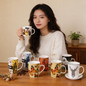 Mug à café en céramique personnalisé avec imprimé chien mignon, motif animal, porcelaine, passe au lave-vaisselle et au micro-ondes, sans BPA, idéal pour un cadeau - Product Image 6