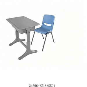 Adjustable Height School Desk And <b>Chair</b> With Blue Top And Metal Frame For Child Use Model 34396-KZ18 - Product Image 2