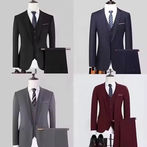2025 hommes d'affaires formel 3 pièces <span class=keywords><strong>costume</strong></span> simple boutonnage coréen mariage manteau fermeture éclair mouche Style asiatique <span class=keywords><strong>gilet</strong></span> <span class=keywords><strong>pour</strong></span> toutes les Occasions formelles - Product Image 5