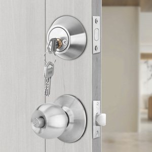 Bouton de porte rond moderne Roeasy à pêne dormant en acier inoxydable avec design élégant - Product Image 3