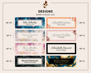 Placa de Identificación de Escritorio de Acrílico Transparente con Foto Floral en Acuarela Personalizada, Impresa con UV, Regalo Empresarial para Gerentes de Oficina - Product Image 3