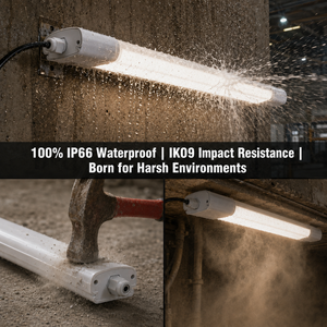 Plafonnier LED Tri-proof IP65 2FT à montage en surface, 16W, lumière linéaire 130lm/W avec garantie de 3 ans pour entrepôts - Product Image 4