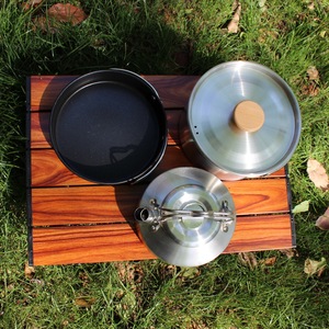 Draagbare 2-3 Personen Outdoor Camping 304 Roestvrijstalen Kookgerei <span class=keywords><strong>Set</strong></span> Camping Koekenpan Kookgerei <span class=keywords><strong>Set</strong></span> - Product Image 6