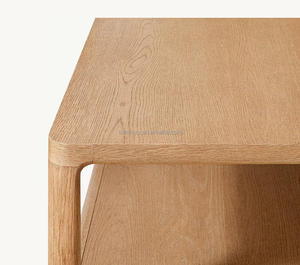 <span class=keywords><strong>MYHOME</strong></span> 2025 Tavolino da Caffè Rettangolare di Lusso in Legno di Quercia Massello Stile Francese Design Moderno Garanzia di 3 Anni per Casa Ufficio Soggiorno - Product Image 3