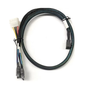 SFF-8643 кабель MiniSAS HD 8I с 4P Power U.2 кабель 8I-2xSFF-8639 ПВХ изолированный электронный аксессуар - Product Image 4