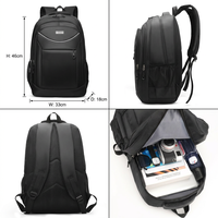 Mochila para portátil de 17.3 pulgadas aprobada para vuelos, gran capacidad, impermeable, deportiva, de negocios, bajo MOQ, logotipo personalizado, venta al por mayor de fábrica