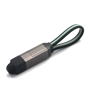60 W 4-en-1 Câble de Données Magnétique Rétractable USB 2.0 Connecteur pour Téléphone 5A Charge Rapide Porte-clés