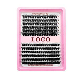 Nouveau Kit de Cils en Grappes Synthétiques Véganes et Sans Cruauté Animale avec Logo Personnalisé, Colle à Cils Double Segmentée et Scellant pour Cils DIY - Product Image 6